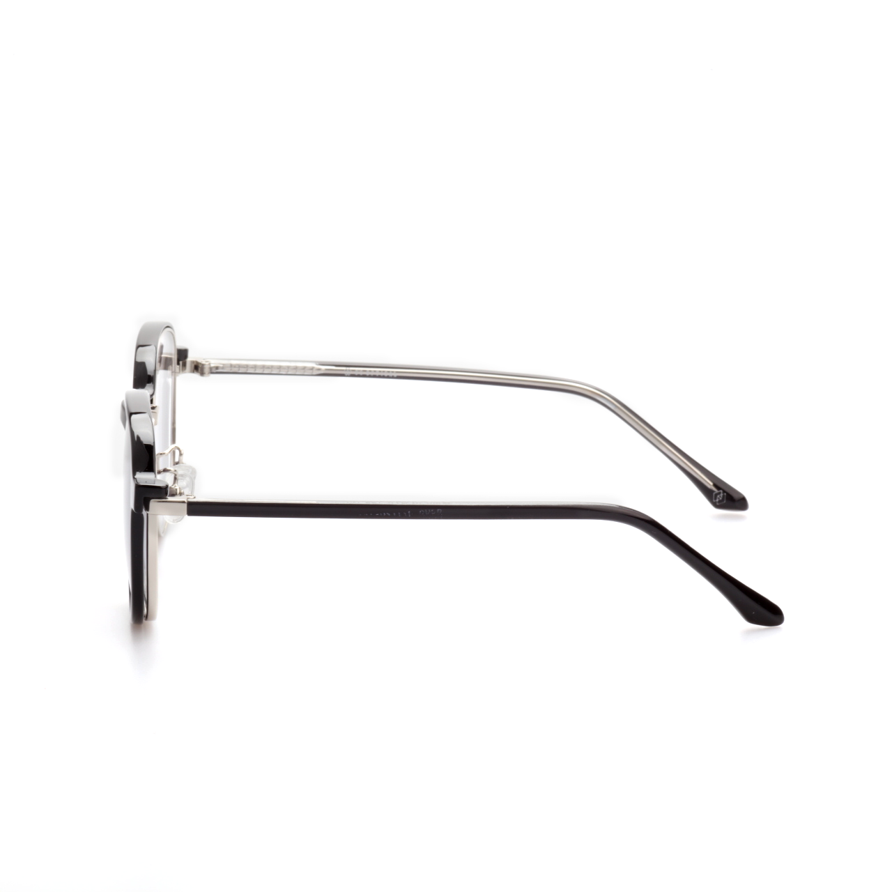 O'S OPTICAL Link Silver Ombre Metal Square Clip-on Sunglasses