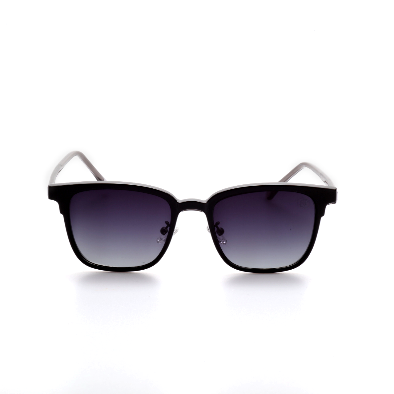 O'S OPTICAL Match Icy Gray Metal Browline Magnetic Clip-ons