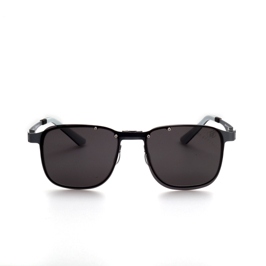 O'S OPTICAL Echo Grey Titanium Square Magnetic Clip-ons