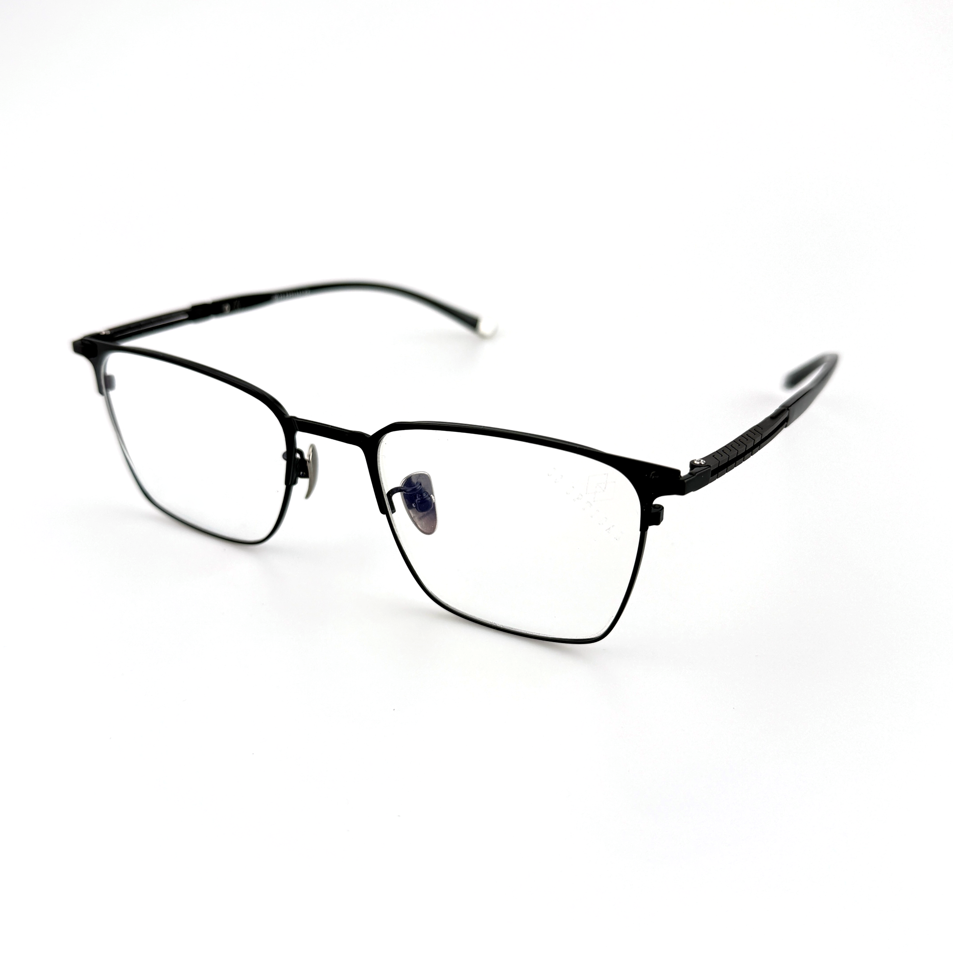 Baseon titanium square eyeglasses side profile