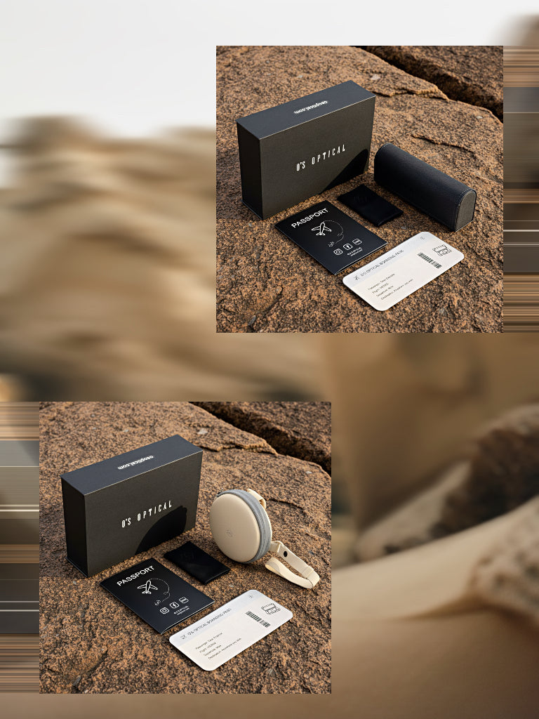 O_S_OPTICAL_Travel_Themed_Eyewear_Packaging_with_Passport_Booklet_and_Boarding_Pass_Warranty_Card